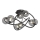 Wofi 9014-805 - Lámpara de techo LED NANCY 8xG9/3,5W/230V negro/cromo brillante