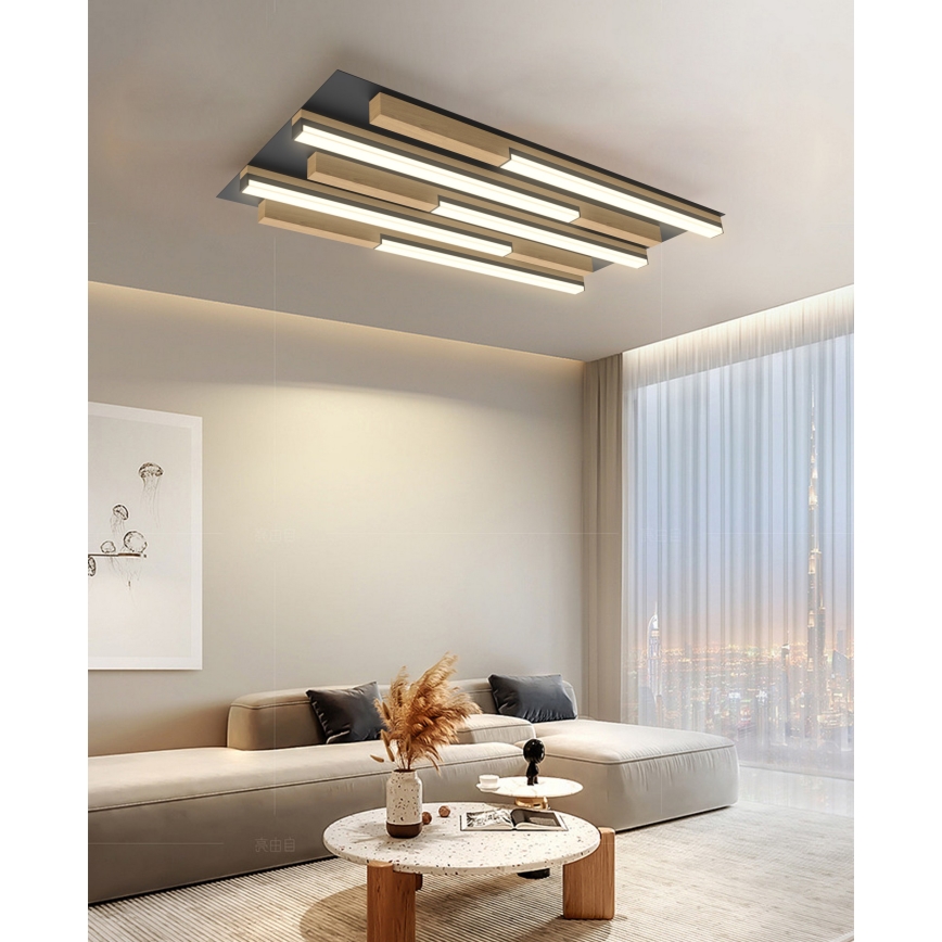 Wofi 9031-506S  - Plafón LED regulable PALERMO LED/34W/230V árbol de caucho