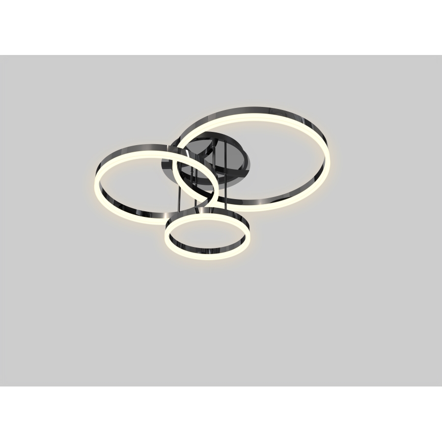 Wofi 9049-405 - Lámpara de techo LED regulable PERPIGNAN LED/51W/230V negro/cromo brillante
