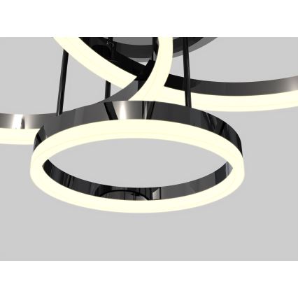 Wofi 9049-405 - Lámpara de techo LED regulable PERPIGNAN LED/51W/230V negro/cromo brillante