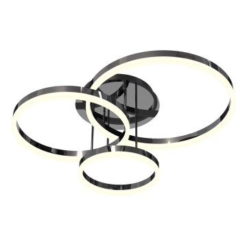 Wofi 9049-405 - Lámpara de techo LED regulable PERPIGNAN LED/51W/230V negro/cromo brillante