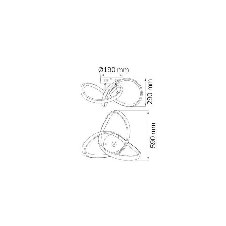 Wofi 9134.01.88.9000 - Lámpara de techo LED INDIGO LED/45W/230V