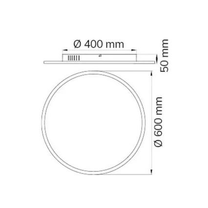 Wofi 9457.01.70.9600 - Plafón LED regulable LINOX LED/34W/230V 3000-6000K + control remoto