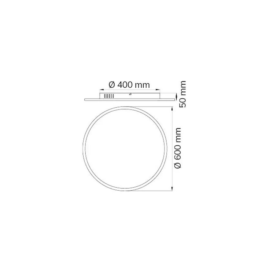 Wofi 9457.01.70.9600 - Plafón LED regulable LINOX LED/34W/230V 3000-6000K + control remoto
