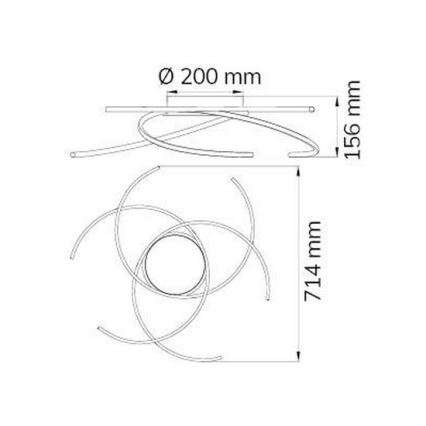 Wofi - Plafón LED JULS LED/24W/230V