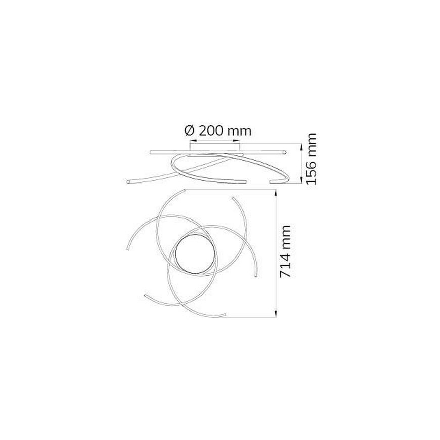 Wofi - Plafón LED JULS LED/24W/230V