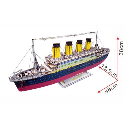 Woodcraft - Puzzle 3D de madera Titanic