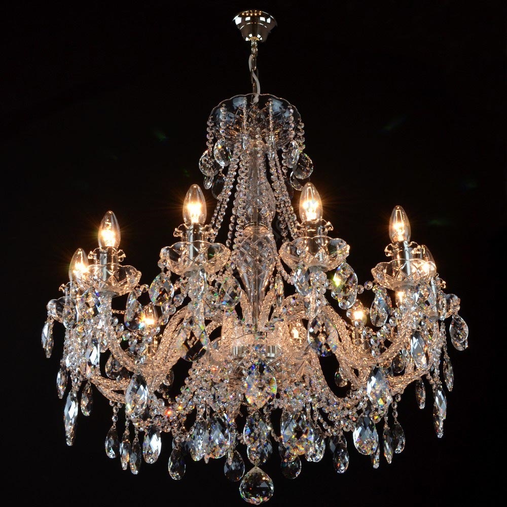 Wranovsky JWZ124122101 - Lámpara colgante de cristal IMPERIAL 12xE14