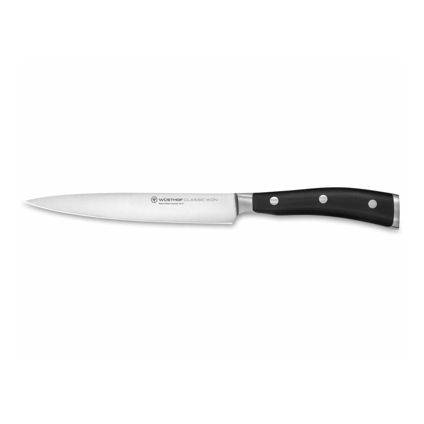 Wüsthof - Cuchillo de cocina para jamón CLASSIC IKON 16 cm negro