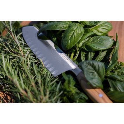 Wüsthof - Cuchillo de cocina santoku AMICI 17 cm madera de olivo