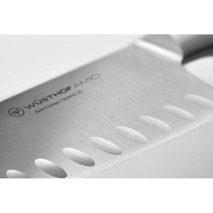 Wüsthof - Cuchillo de cocina santoku AMICI 17 cm madera de olivo