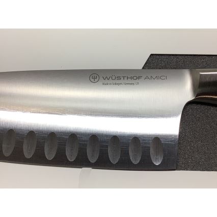 Wüsthof - Cuchillo de cocina santoku AMICI 17 cm madera de olivo