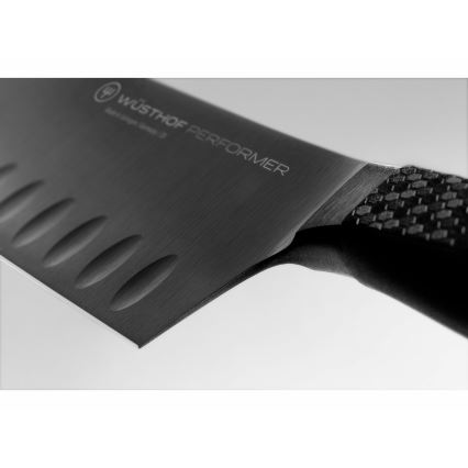 Wüsthof - Cuchillo de cocina santoku PERFORMER 17 cm negro