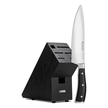 Wüsthof - Cuchillo de cocinero CLASSIC IKON 20 cm en un soporte haya/negro
