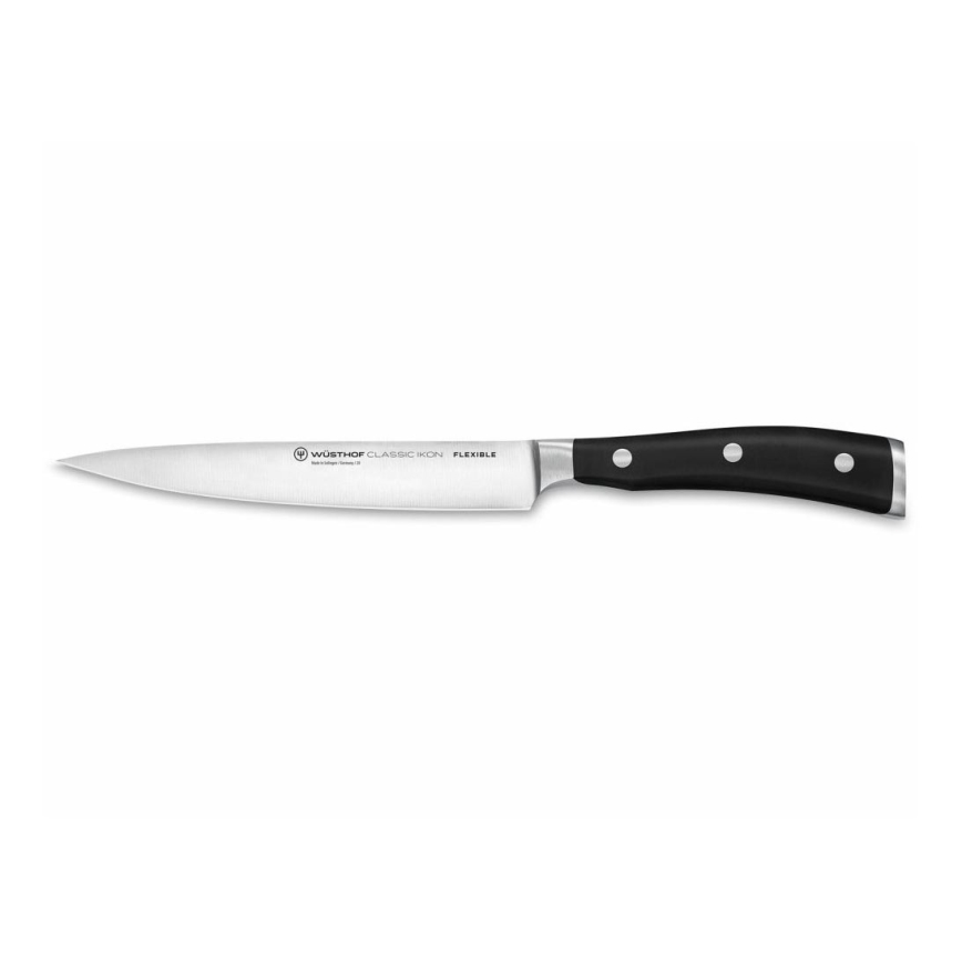 Wüsthof - Cuchillo filetero de cocina CLASSIC IKON 16 cm negro