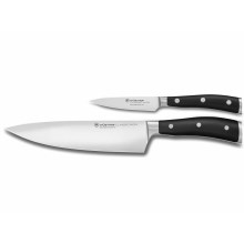 Wüsthof - Juego de cuchillos de cocina CLASSIC IKON 2 pcs negro