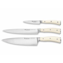 Wüsthof - Juego de cuchillos de cocina CLASSIC IKON 3 pcs crema