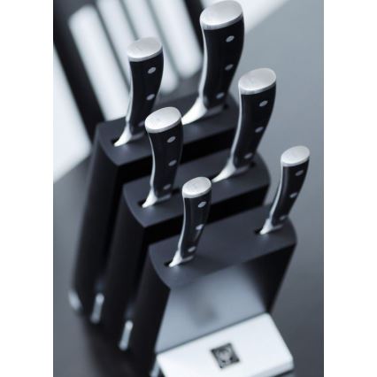 Wüsthof - Juego de cuchillos de cocina en soporte CLASSIC IKON 7 pz ceniza/negro