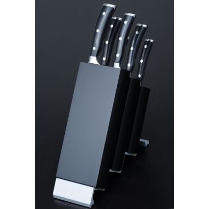 Wüsthof - Juego de cuchillos de cocina en soporte CLASSIC IKON 7 pz ceniza/negro