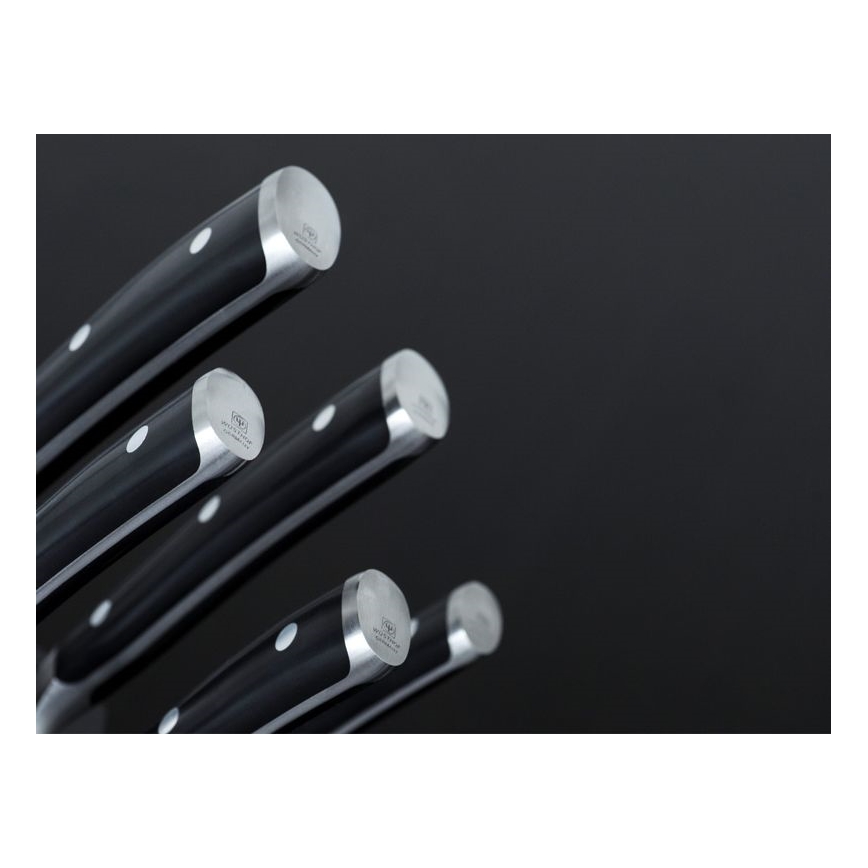 Wüsthof - Juego de cuchillos de cocina en soporte CLASSIC IKON 7 pz ceniza/negro