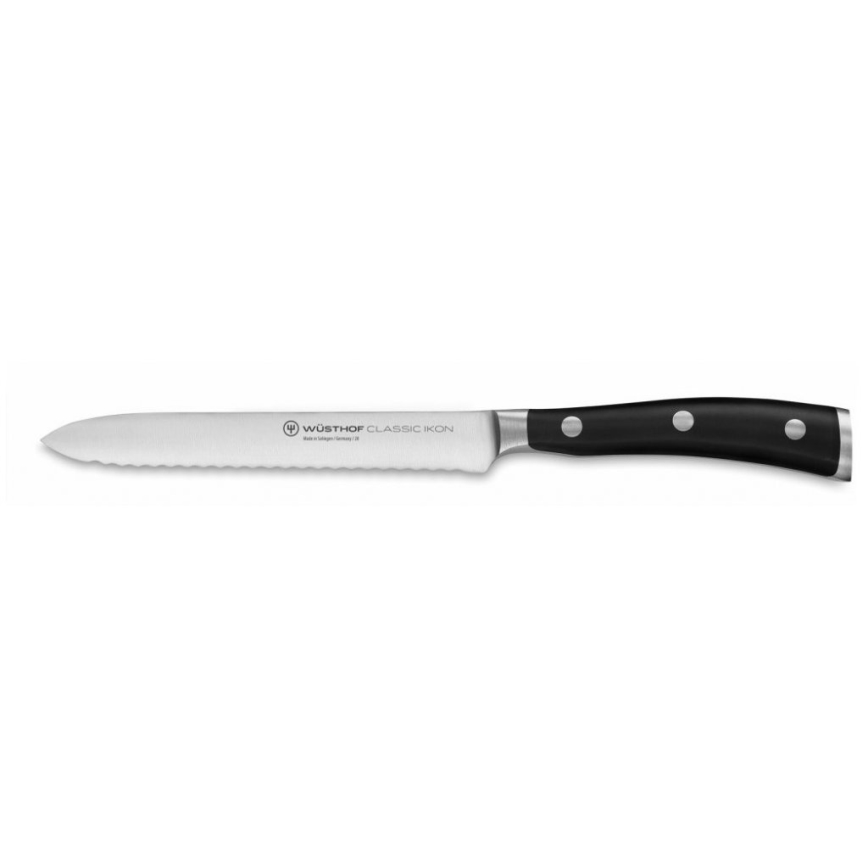 Wüsthof - Juego de cuchillos de cocina en soporte CLASSIC IKON 7 pz ceniza/negro