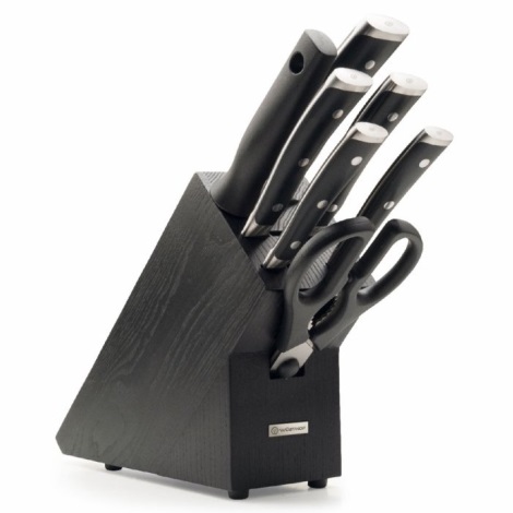Peave Canal Competitivo Wüsthof - Juego de cuchillos de cocina en soporte CLASSIC IKON 8 piezas  negro | Lampamania