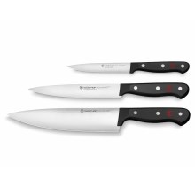 Wüsthof - Juego de cuchillos de cocina GOURMET 3 piezas negro