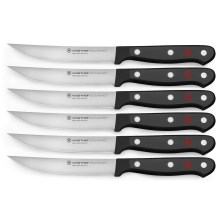 Wüsthof - Juego de cuchillos de cocina para filete GOURMET 6 piezas negro