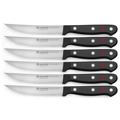 creencia Establecimiento Móvil Wüsthof - Juego de cuchillos de cocina para filete GOURMET 6 piezas negro |  Lampamania