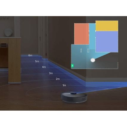 Xiaomi - Aspirador robótico inteligente ROBOROCK S6 Pure 58W Wi-Fi negro