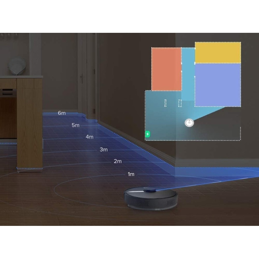 Xiaomi - Aspirador robótico inteligente ROBOROCK S6 Pure 58W Wi-Fi negro