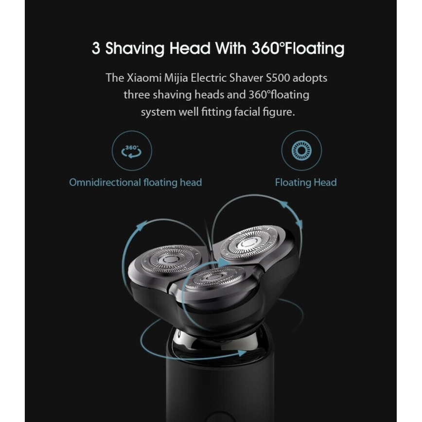 Xiaomi - Máquina de afeitar S500 3W/3.7V IPX7 negro