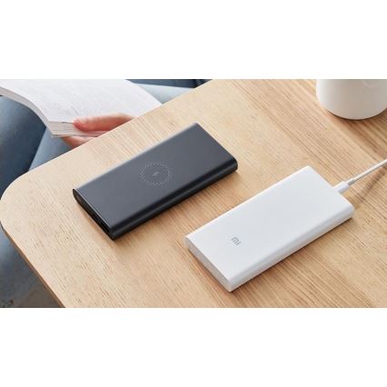 Xiaomi - Power Bank con cargador inalámbrico 10000 mAh blanco