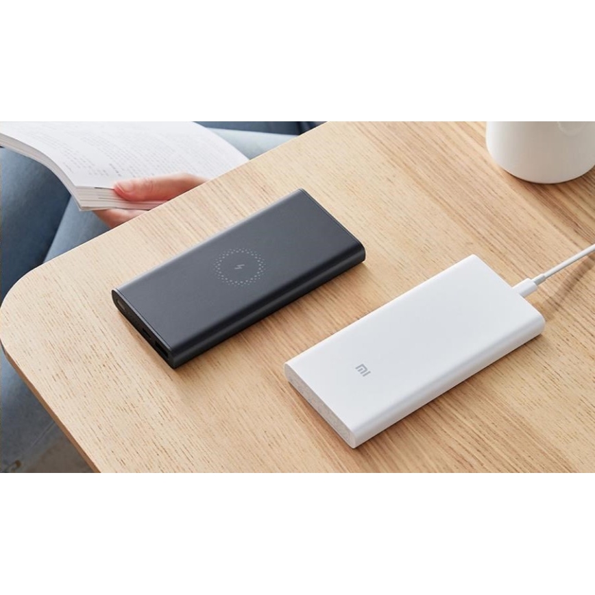 Xiaomi - Power Bank con cargador inalámbrico 10000 mAh blanco