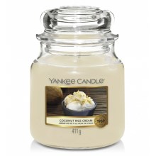 Yankee Candle - Vela perfumada COCONUT RICE CREAM media 411g 65-75 horas