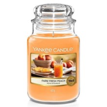 Yankee Candle - Vela perfumada FARM FRESH PEACH grande 623g 110-150 horas