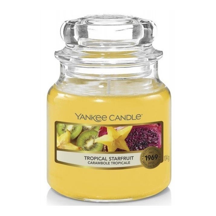 Yankee Candle - Vela perfumada TROPICAL STARFRUIT pequeño 104g 20-30 horas