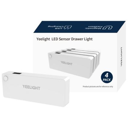 Yeelight - JUEGO 4x LED Iluminación de muebles con sensor LED/0,15W/5V 2700K