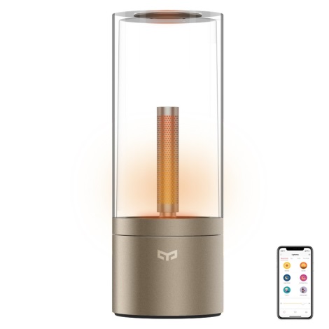 Yeelight - Lámpara de mesa LED regulable CANDELA LED/6,5W/5V 2100 mAh Bluetooth