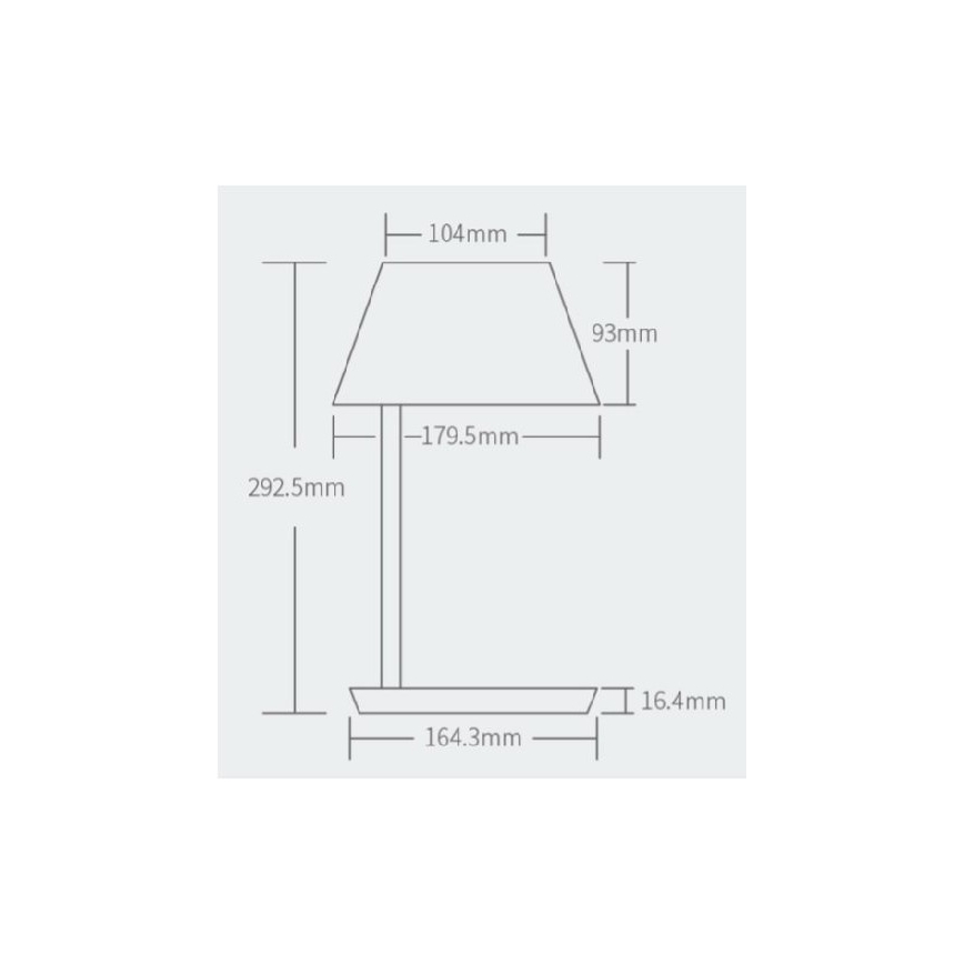 Yeelight - Lámpara de mesa LED regulable con carga inalámbrica Staria Bedside Lamp Pro LED/20W/230V Wi-Fi