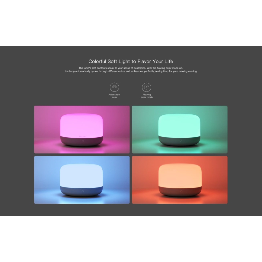 Yeelight - Lámpara de mesa LED RGB regulable LED/5W/5V Wi-Fi/Bluetooth