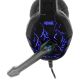 Yenkee - Auriculares LED para juegos con micrófono Negro/Azul