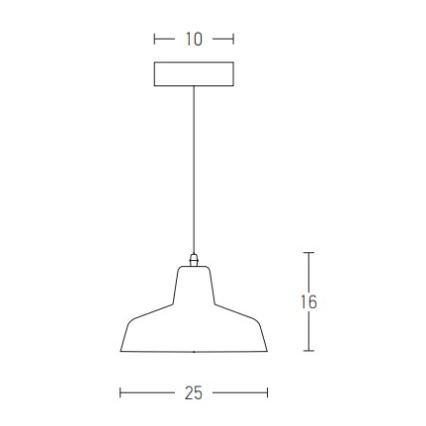 Zambelis 1655 - Lámpara colgante 1xE27/40W/230V concreto