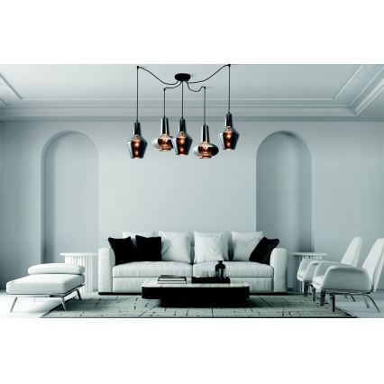 Zambelis 17150 - Lámpara colgante 5xE27/40W/230V araña