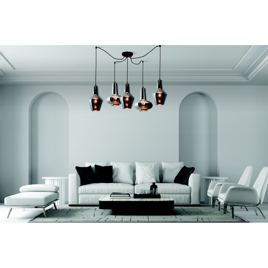 Zambelis 17150 - Lámpara colgante 5xE27/40W/230V araña