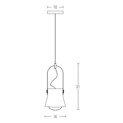 Zambelis 18192 - Lámpara colgante 1xE27/40W/230V negro