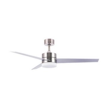 Zambelis 19134 - Ventilador de techo LED LED/15W/230V 3000/4000/6000K cromo mate + control remoto