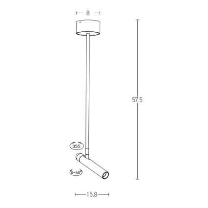 Zambelis 1920 - Lámpara de araña LED en poste LED/4,2W/230V blanco