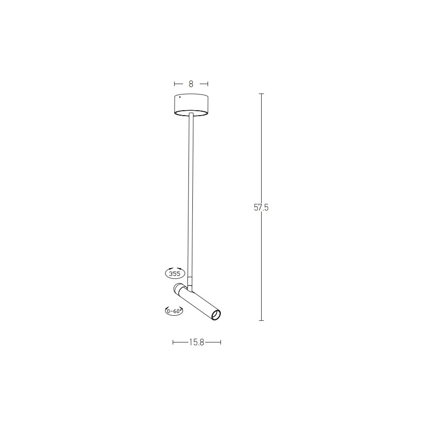 Zambelis 1920 - Lámpara de araña LED en poste LED/4,2W/230V blanco