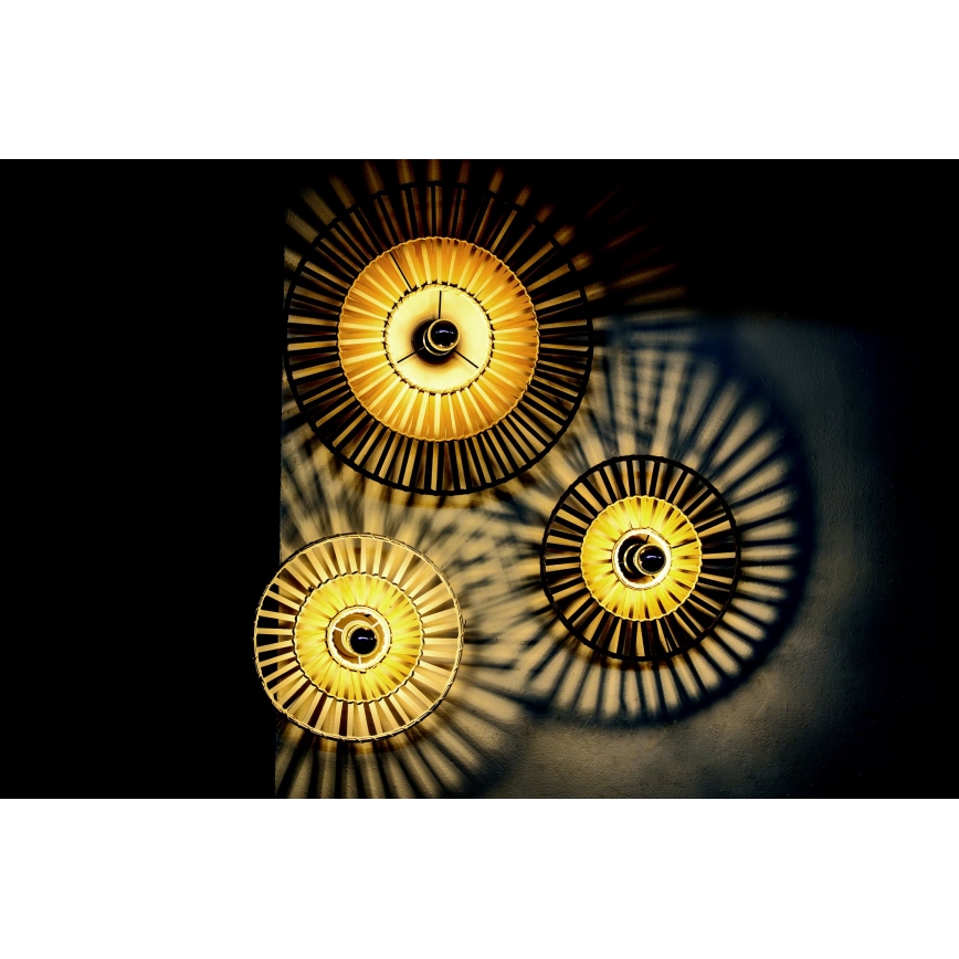 Zambelis 19251 - Aplique 1xE27/40W/230V bambú/beige